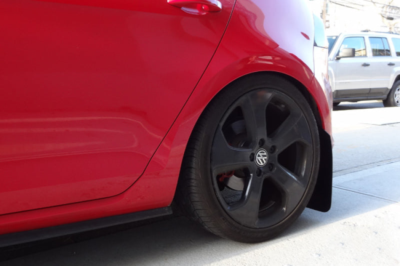 Rally Armor UR Mud Flaps - 2015-2018 Volkswagen GTI + 3 more fitments - Red/White Logo - #MF37-UR-RD/WH