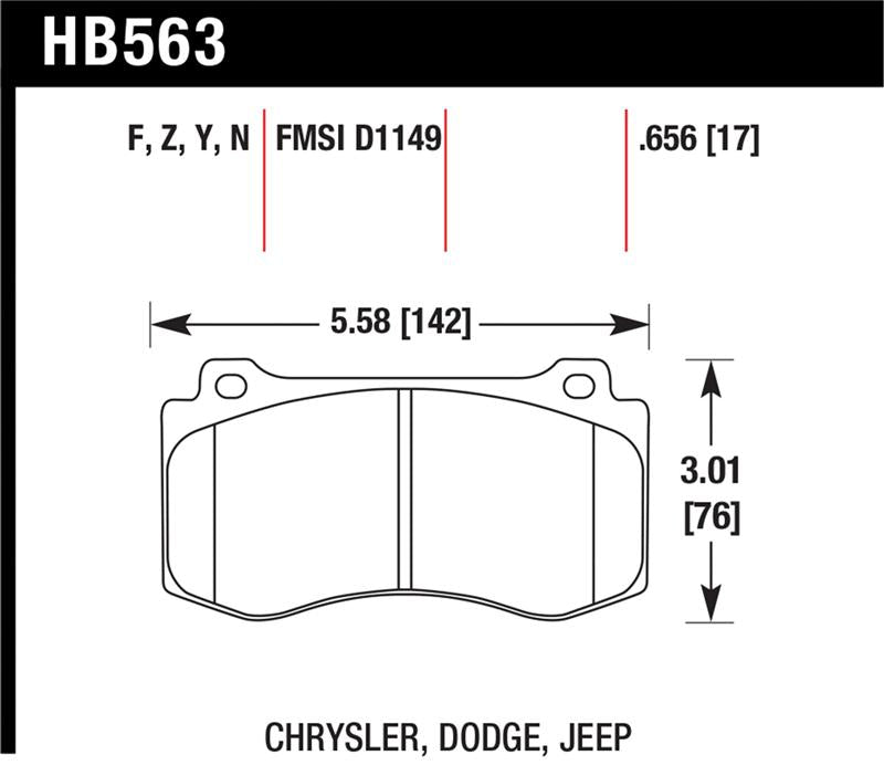 Hawk Performance HB563B.656 HPS 5.0 Street Brake Pads