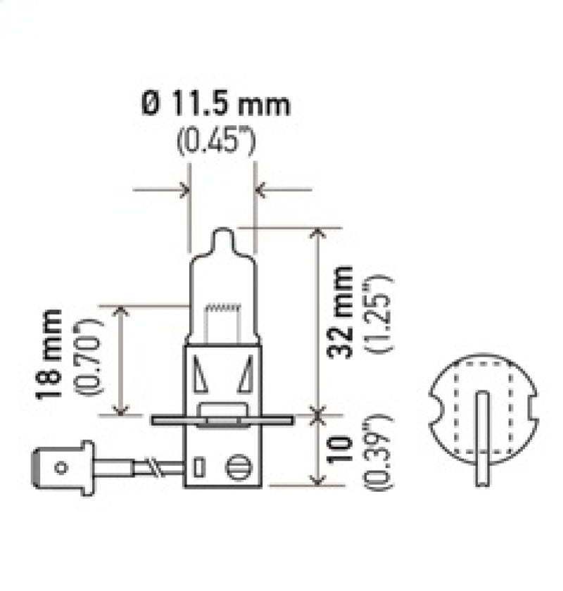 HELLA H3 24V 70W PK22s T3.25 Halogen Bulb