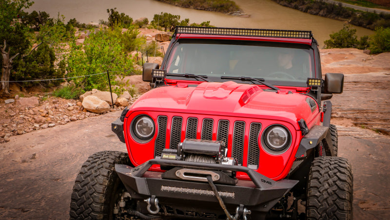 DV8 Offroad 18+ Jeep JL Heat Dispersion Hood - Primer Black - #HDMBJL-01