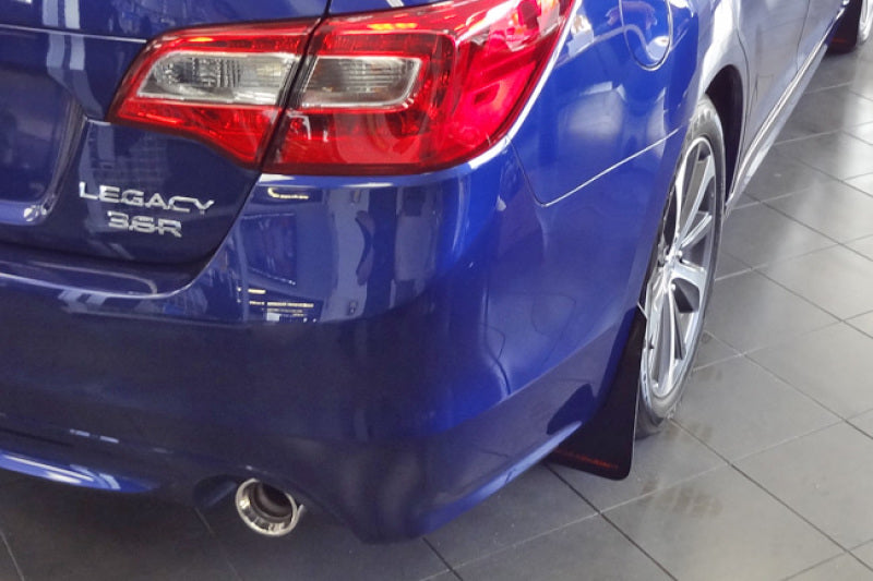 Rally Armor UR Mud Flaps - 2015-2019 Subaru Legacy - Black/Silver Logo - #MF34-UR-BLK/SIL