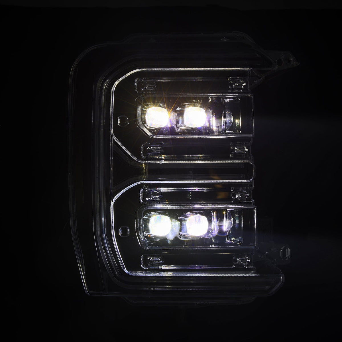 AlphaRex 880894 23-26 Ford F-250 SD NOVA LED Projector Headlights Alpha Black w/Activation Light/Sequential Signal/Switchback