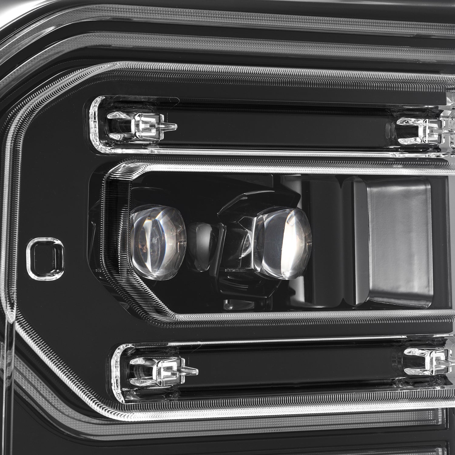 AlphaRex 880894 23-26 Ford F-250 SD NOVA LED Projector Headlights Alpha Black w/Activation Light/Sequential Signal/Switchback