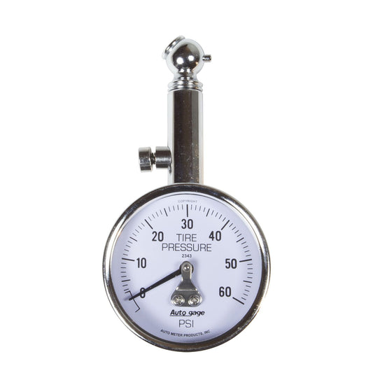 AutoMeter 2343 60 PSI Peak/Hold Mechanical Tire Pressure Gauge