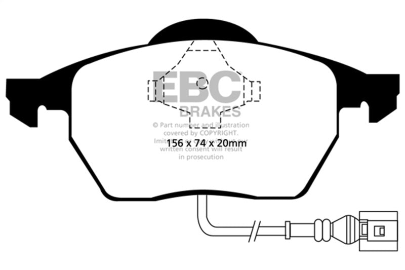EBC 1999-2005 Volkswagen Beetle 1.8 Turbo Greenstuff Front Brake Pads DP21330