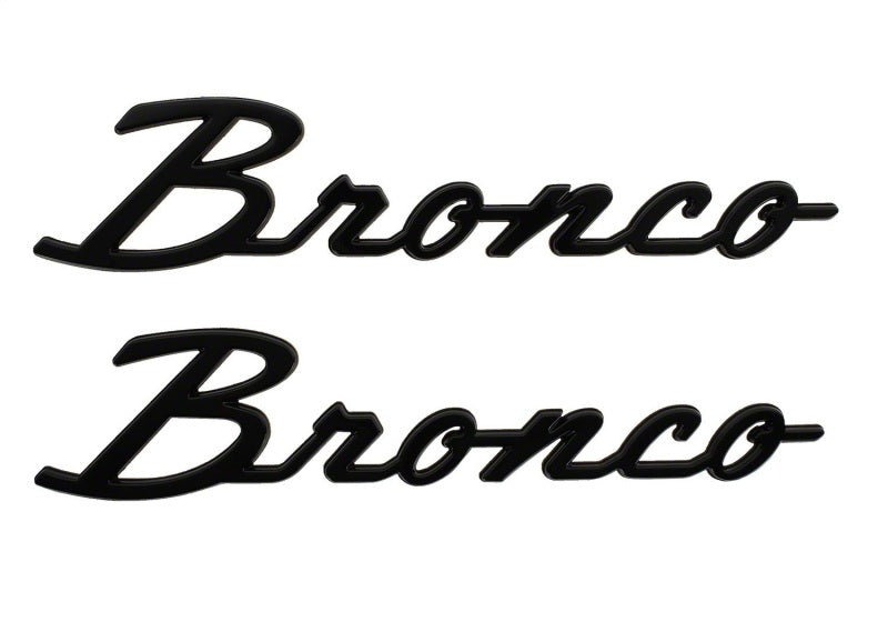 Ford Racing for 2021-2024 Bronco Classic Script Fender Badge Kit - Gloss Black