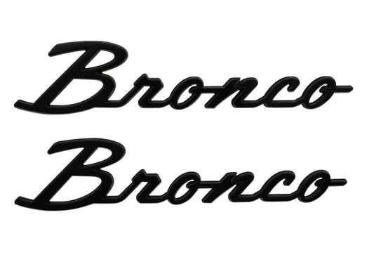Ford Racing for 2021-2024 Bronco Classic Script Fender Badge Kit - Gloss Black