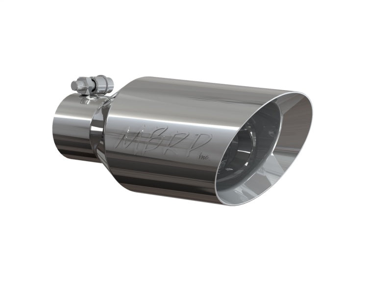 MBRP T5161 Exhaust Tip - T304 Stainless Steel DW Angle Rolled End Tip; 2.5 " ID; 4.5" OD; 11" length | T304 Stainless