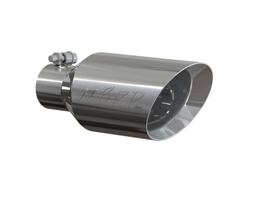 MBRP T5161 Exhaust Tip - T304 Stainless Steel DW Angle Rolled End Tip; 2.5 " ID; 4.5" OD; 11" length | T304 Stainless