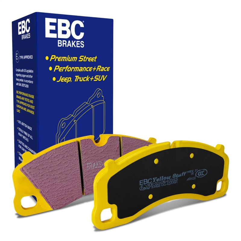 EBC 13-15 Porsche 911 (991) (Cast Iron Rotor only) 3.8 GT3 Yellowstuff Front Brake Pads DP42206R