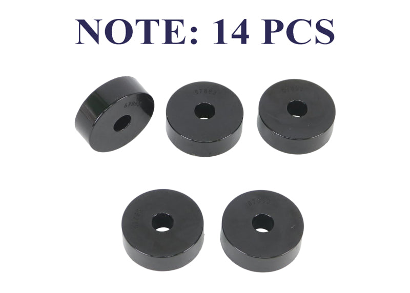 Whiteline W93478 Body Mount Bushing Set for 1959-1973 Jeep CJ5