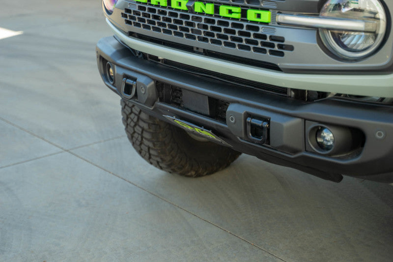 DV8 Offroad 2021 Ford Bronco Capable Bumper Slanted Front License Plate Mount - #LPBR-05