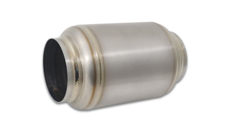 Vibrant Titanium Muffler w/Natural Tip 3.5in. Inlet/3.5in. Outlet/5.5in Dia