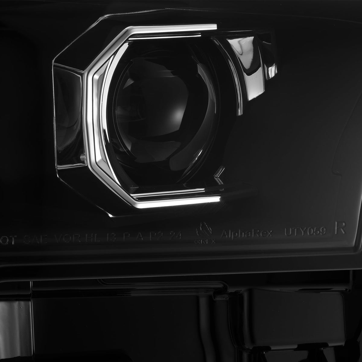 AlphaRex 880329 2024 Toyota Tacoma LUXX-Series Projector Headlights (Pair) - Black with Activation Light