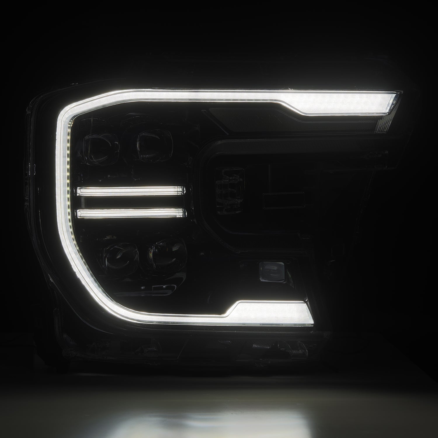 AlphaRex 880892 24-26 Ford Ranger NOVA LED Projector Headlights Alpha Black w/Activation Light/Sequential Signal/Switchback