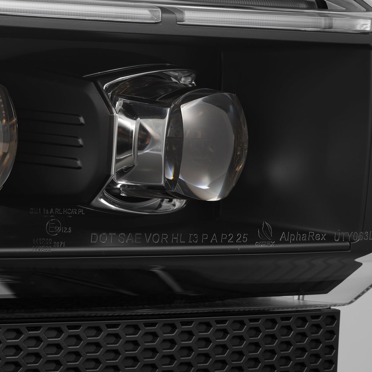 AlphaRex 880897 24-26 Toyota LC250 NOVA LED Projector Headlight Black with Activation Light/Sequential Signal/Switchback
