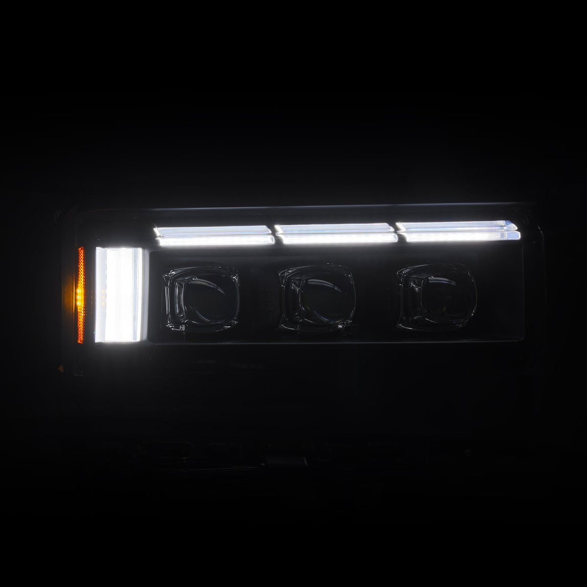 AlphaRex 880897 24-26 Toyota LC250 NOVA LED Projector Headlight Black with Activation Light/Sequential Signal/Switchback