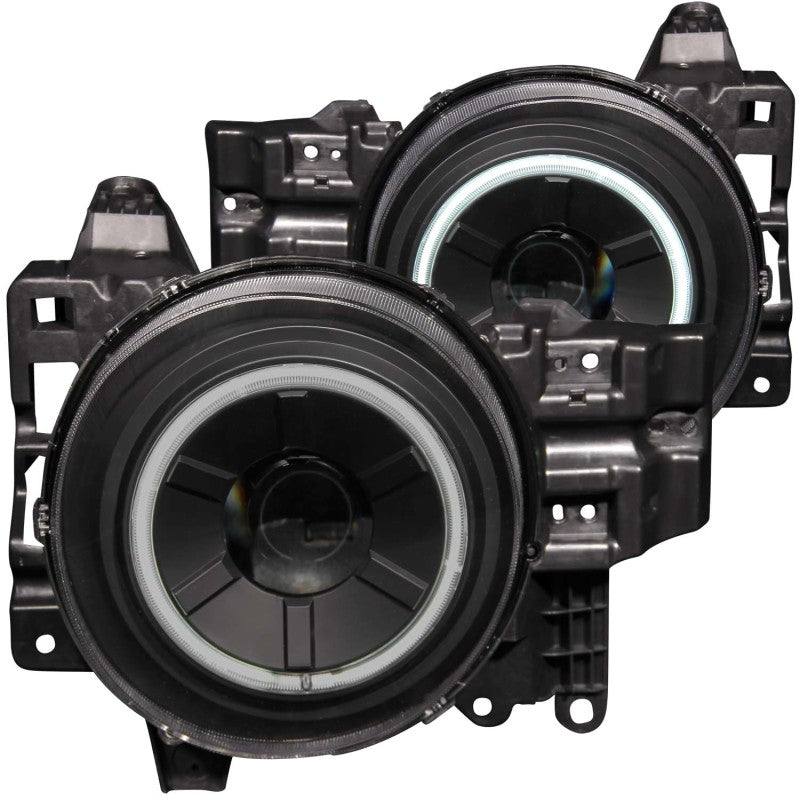ANZO 2007-2014 Toyota Fj Cruiser Projector Headlights w/ Halo Black