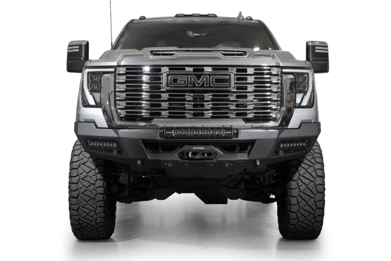 Addictive Desert Designs for 24+ GMC 2500/3500 Phantom Front Bumper w/Winch- Hammer Black