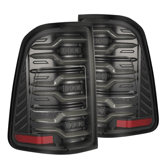 AlphaRex 640032 2025 Dodge Ram 1500 Luxx-Series LED Tail Lights - Alpha Black