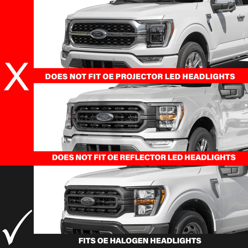 ANZO 2021-2023 Ford F-150 Z-Series LED Projector Headlights (w/Factory Halogen) - Passenger Side