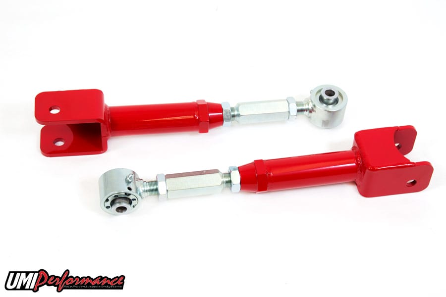 UMI Performance 2526-R Trailing Arms Adjustable Roto-Joint Red for 2008-2009 G8
