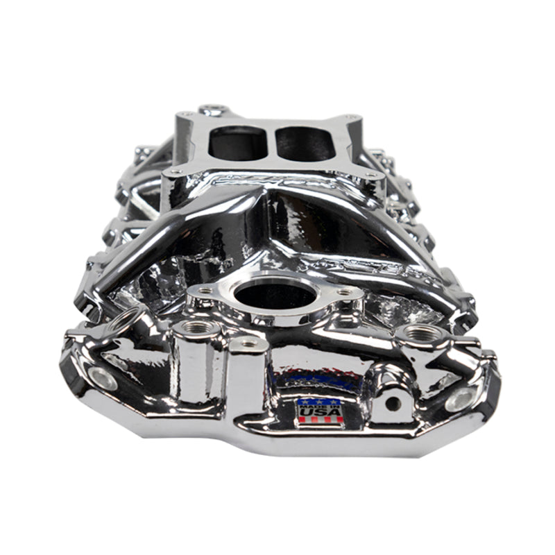 Edelbrock 2701-CP SBC Performer EPS Manifold - Chrome Plasma Coated