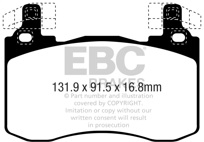 EBC 2019+ Genesis G70 2.0T (Brembo) Yellowstuff Front Brake Pads DP42356R