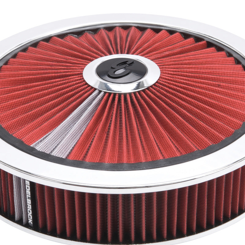 Edelbrock 43660 Air Cleaner Pro-Flo High-Flow Series Round Filtered Top Cloth Element 14 in Diameter