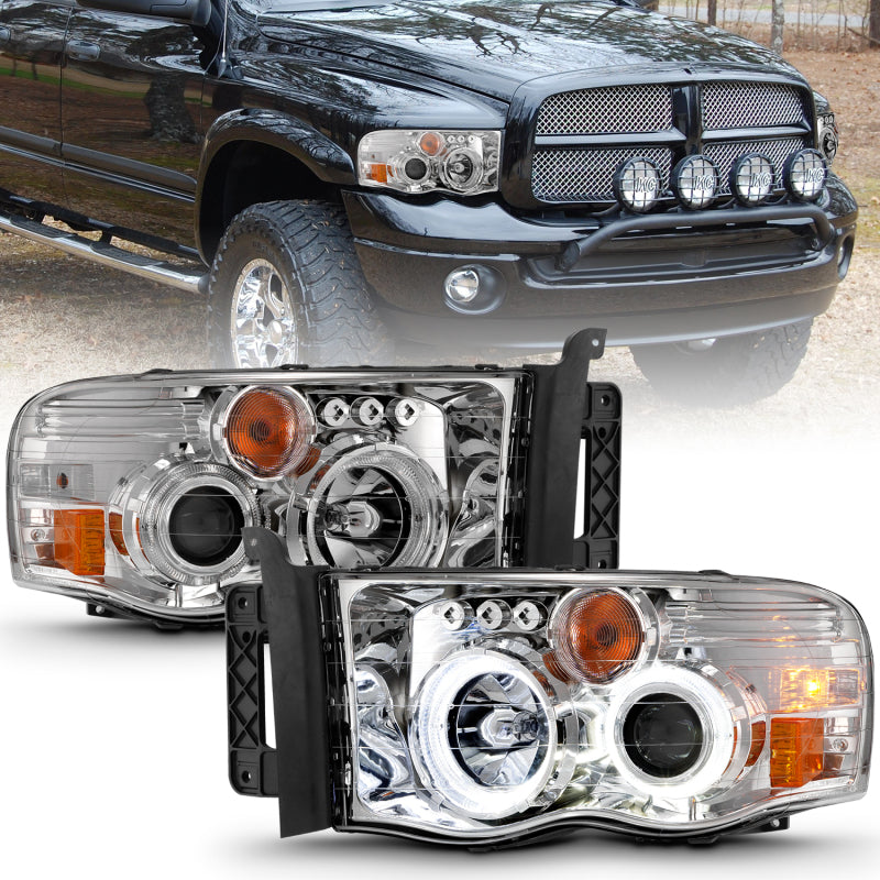 ANZO 2002-2005 Dodge Ram 1500 LED Projector Headlights