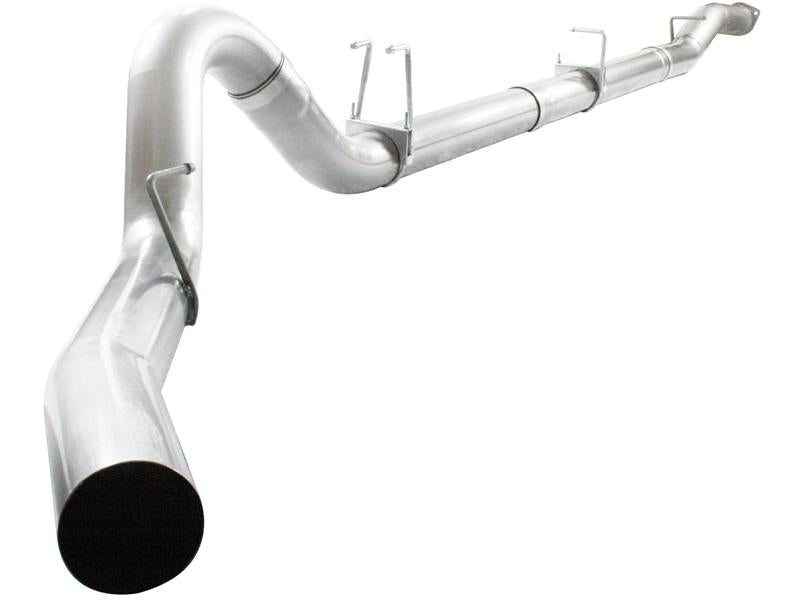 aFe ATLAS 5in DPF-Back Alum Steel Exhaust System w/Polished Tip 2017 Ford Diesel Trucks V8-6.7L (td) - #49-03090-P