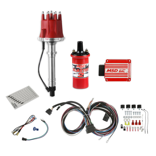 MSD 85551K for Chevy V8 Pro-Billet Distributor Bundle