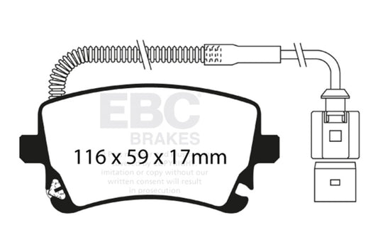 EBC 09-11 Audi A6 Quattro 3.0 Supercharged Redstuff Rear Brake Pads DP31470C