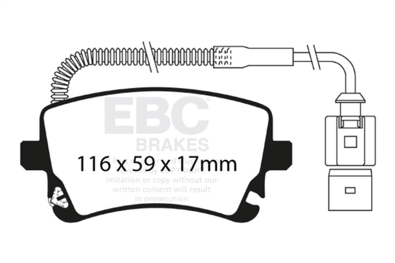 EBC 09-11 Audi A6 Quattro 3.0 Supercharged Yellowstuff Rear Brake Pads DP41470R