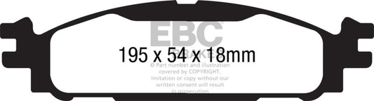 EBC 11-12 Ford Flex 3.5 Greenstuff Front Brake Pads DP21873