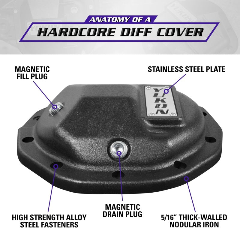 Yukon Gear & Axle YHCC-GM8.5-M Hardcore Nodular Iron Cover for Rear GM 8.6in with 8mm Cover Bolts