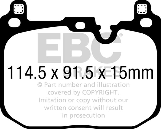 EBC 2018-2023 BMW X2 Yellowstuff Front Brake Pads DP42393R