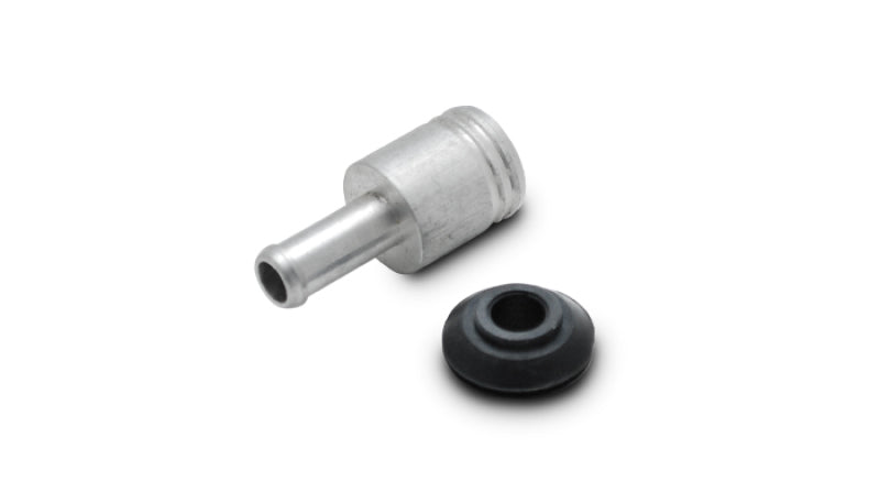 Vibrant 19mm (3/4in) O.D. Aluminum Vacuum Hose Fitting (includes Rubber Grommet)