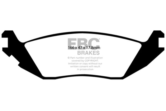 EBC 2006-2009 Chrysler Aspen 4.7 Greenstuff Rear Brake Pads DP61639