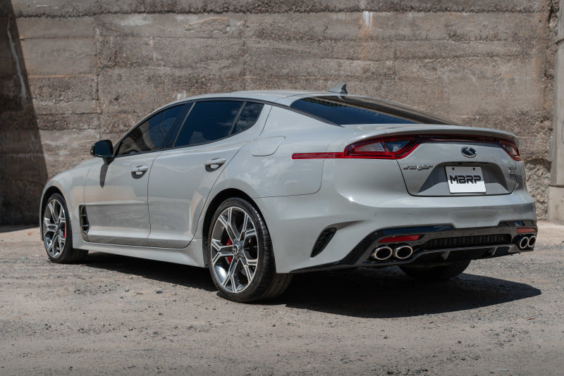 MBRP S4704AL 2018+ Kia Stinger 3.3L RWD/AWD 2.5in Cat Back Dual Rear Exit w/o Tips - #S4704AL