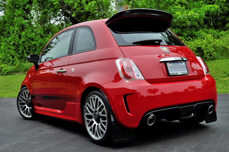 Rally Armor UR Mud Flaps - 2012-2019 Fiat 500 - Red/White Logo - #MF25-UR-RD/WH