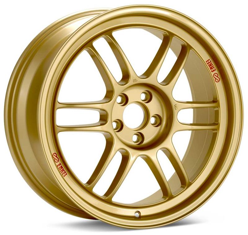 Enkei RPF1 18x8 5x100 45mm Offset 56mm Bore Gold Wheel 2002-2010 WRX & 04 STI