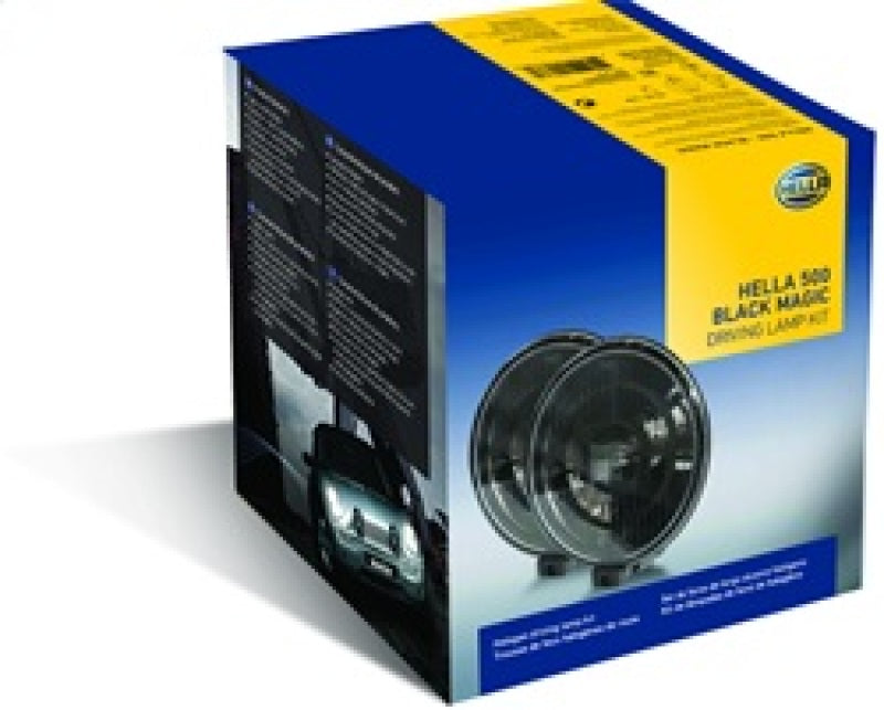 HELLA 005750991 500 Series 12V Black Magic Halogen Driving Lamp Kit