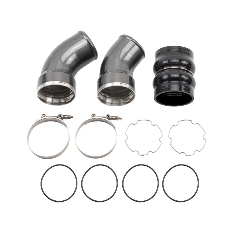 Wehrli Custom Fabrication WCF100367-GB Passenger Side 3.5in Intercooler Pipe Gloss Black for 2006-2010 Chevrolet Silverado / GMC Sierra 2500 HD / 3500 HD Duramax