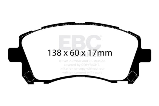 EBC 98-02 Subaru Forester 2.5 Greenstuff Front Brake Pads DP21134
