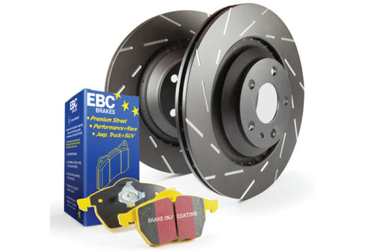 EBC 05-11 Lotus S9 Front Brake Kit Yellowstuff Pads USR Slotted Rotors S9KF7827 (image of S9KR1485)