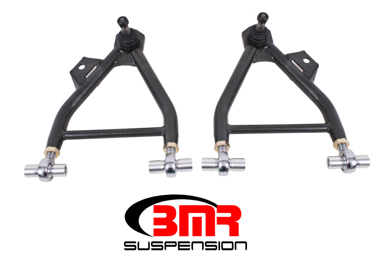 BMR 1994-2004 Mustang Lower A-Arms (Coilover Only) with Adj. Rod End & Tall Ball Joint - Black Hammertone