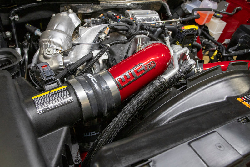 Wehrli Custom Fabrication WCF100720-GB 4in Intake Pipe Gloss Black for 2020-2026 Chevrolet Silverado / GMC Sierra 2500 HD / 3500 HD L5P Duramax with Factory Air Box