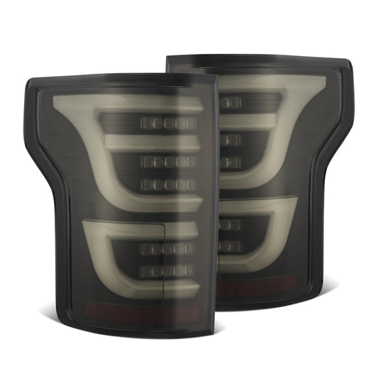 AlphaRex 652040 15-20 Ford F150 Luxx-Series LED Tail Lights Alpha-Black