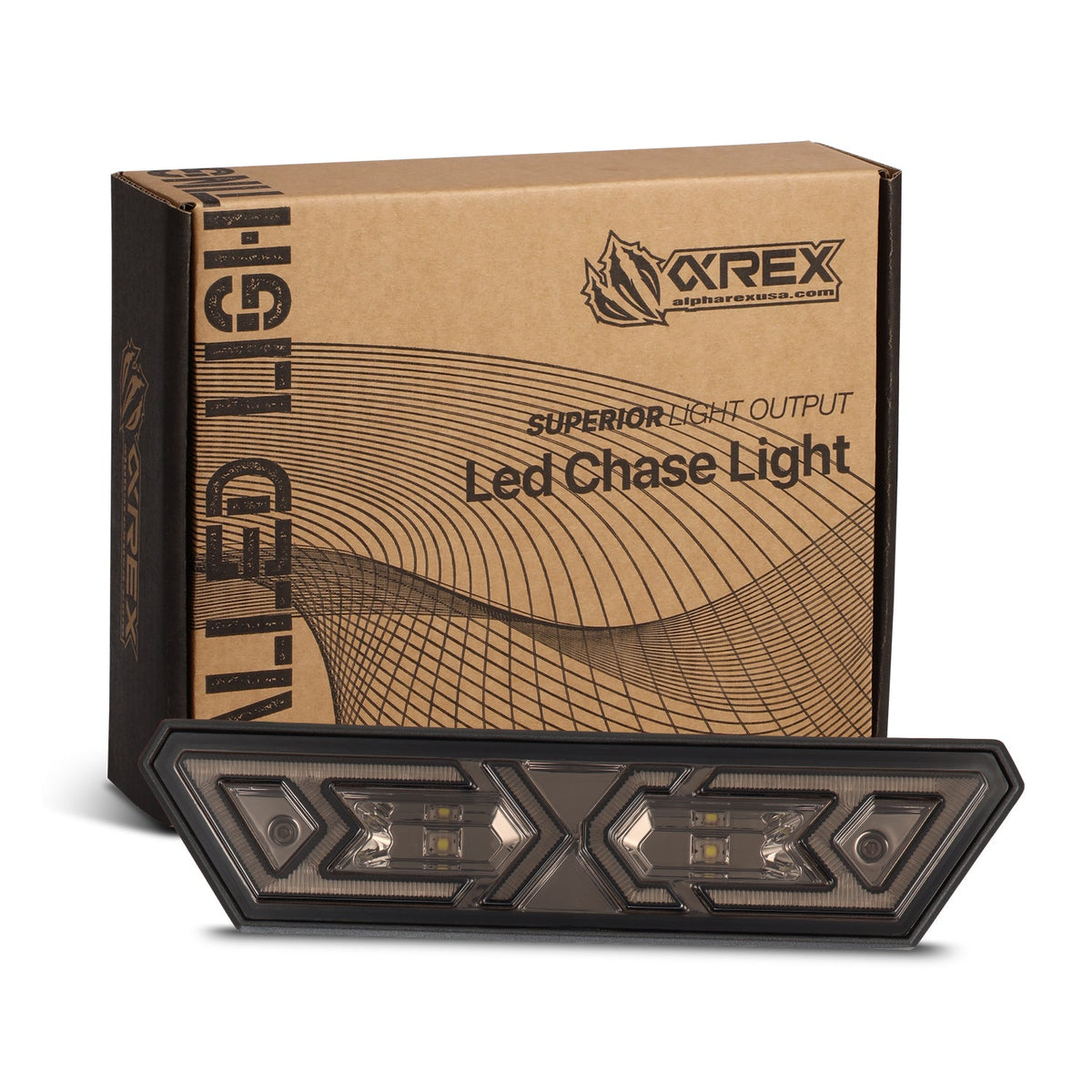 AlphaRex 940019 Arrow-X Universal Multi-Functional Off-Road LED Chase Light - Black Smoke